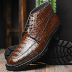 Los Altos Caiman Belly Boots Brown