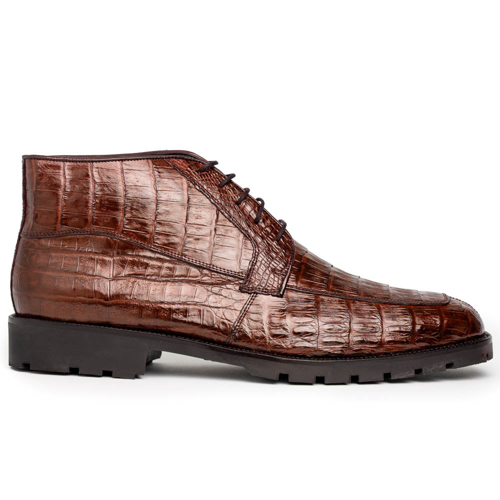 Los Altos Caiman Belly Boots Brown