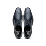 Lombardy Caiman & Calf Shoes Navy Blue