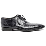 Los Altos Caiman Belly Derby Shoes Black