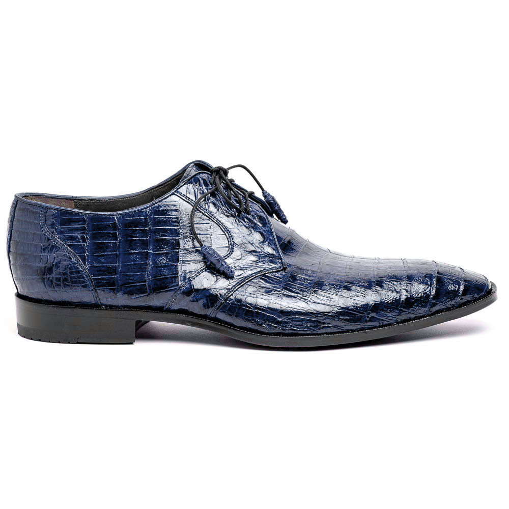 Los Altos Caiman Belly Shoes Navy