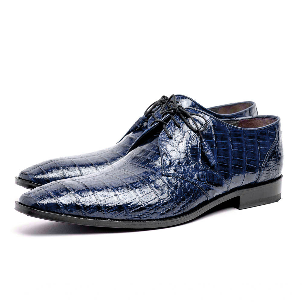 Los Altos Caiman Belly Shoes Navy