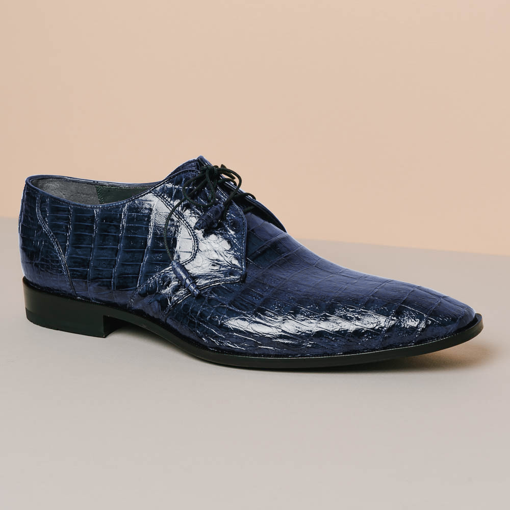 Los Altos Caiman Belly Shoes Navy