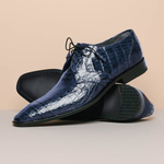 Los Altos Caiman Belly Shoes Navy