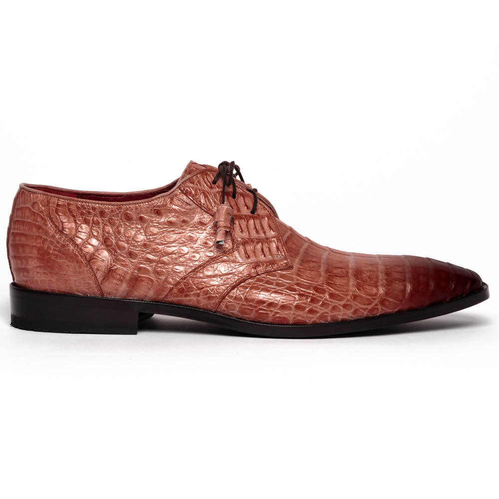 Los Altos Caiman Belly Derby Shoes Faded Cognac