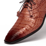 Los Altos Caiman Belly Derby Shoes Faded Cognac