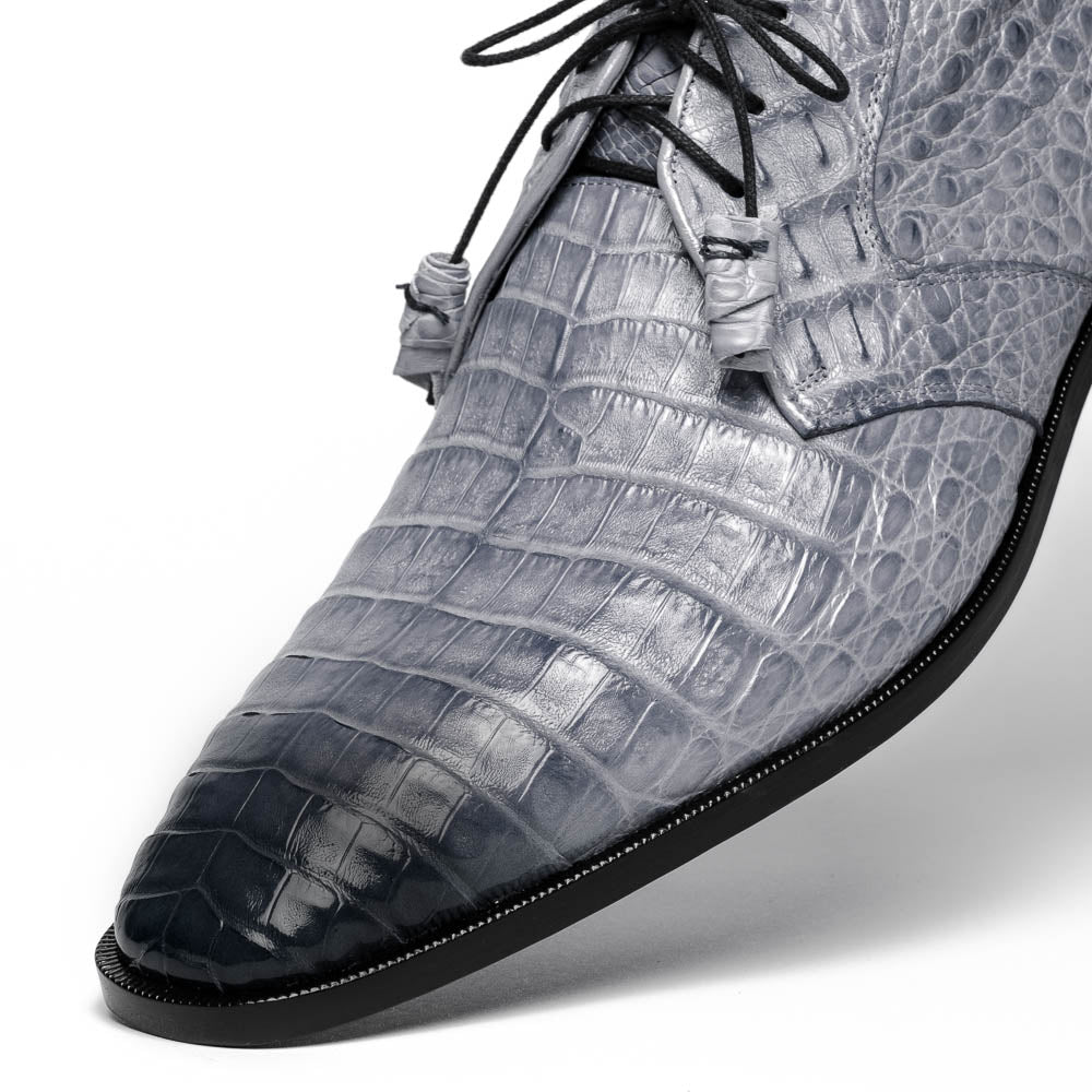 Los Altos Caiman Belly Derby Shoes Faded Gray