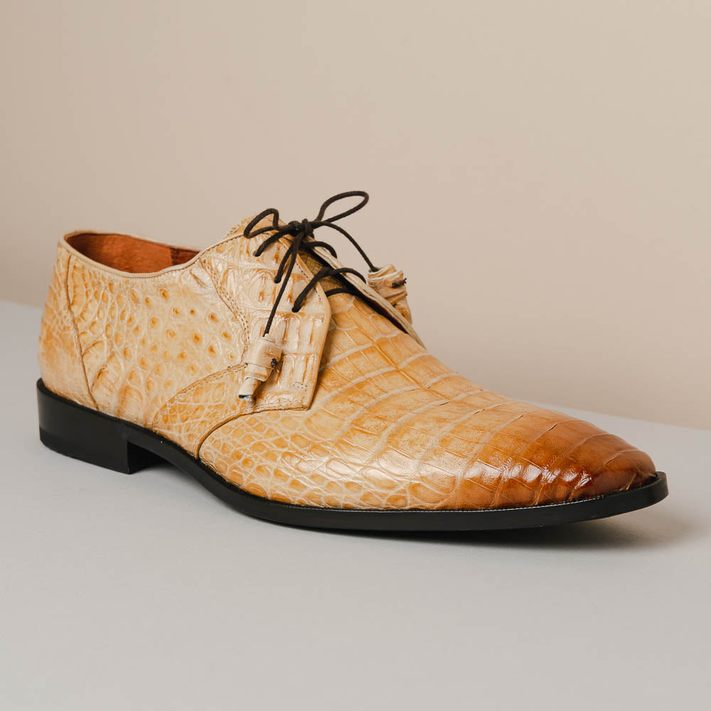 Los Altos Caiman Belly Derby Shoes Faded Oryx