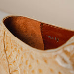 Los Altos Caiman Belly Derby Shoes Faded Oryx