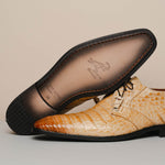 Los Altos Caiman Belly Derby Shoes Faded Oryx