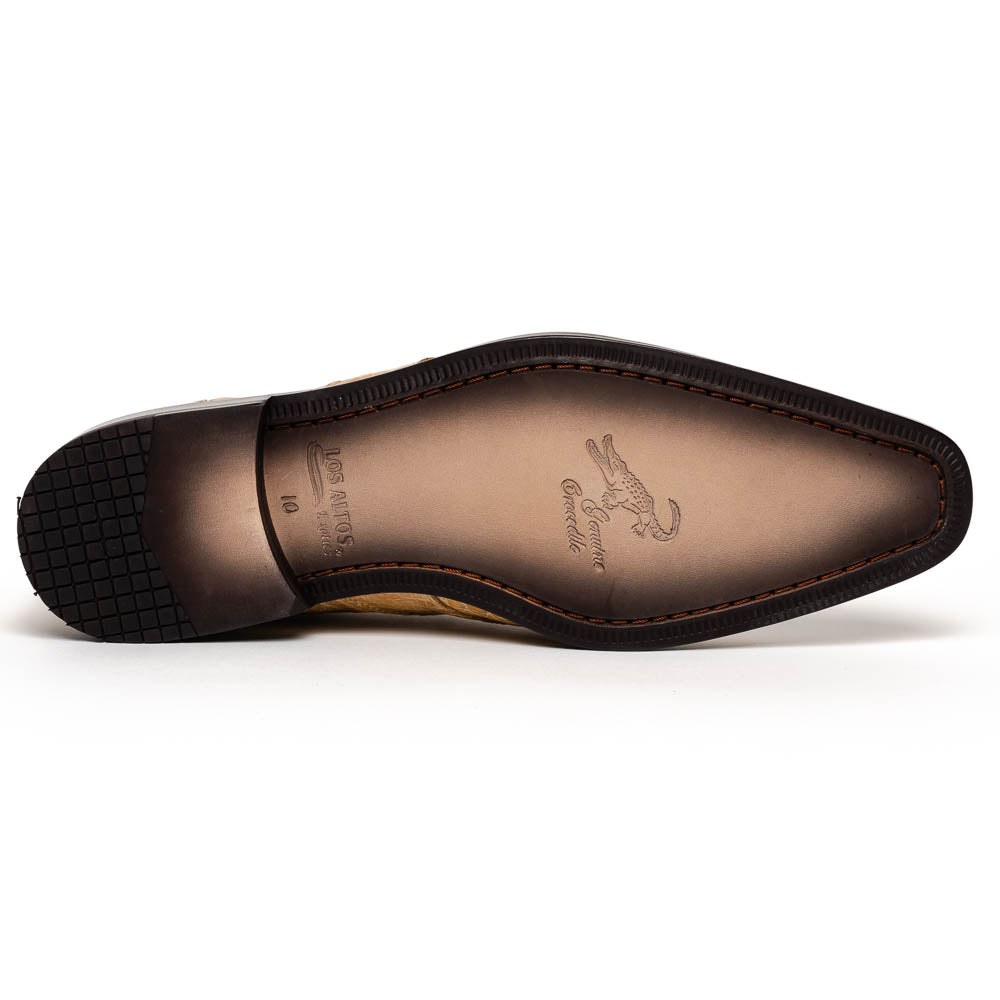 Los Altos Caiman Belly Derby Shoes Faded Oryx