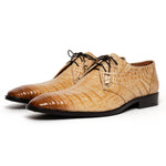 Los Altos Caiman Belly Derby Shoes Faded Oryx