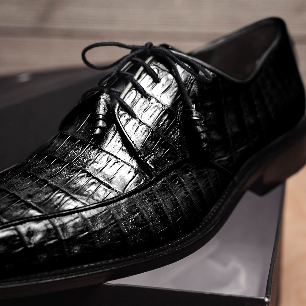 Los Altos Caiman Belly Bicycle Toe Shoes Black