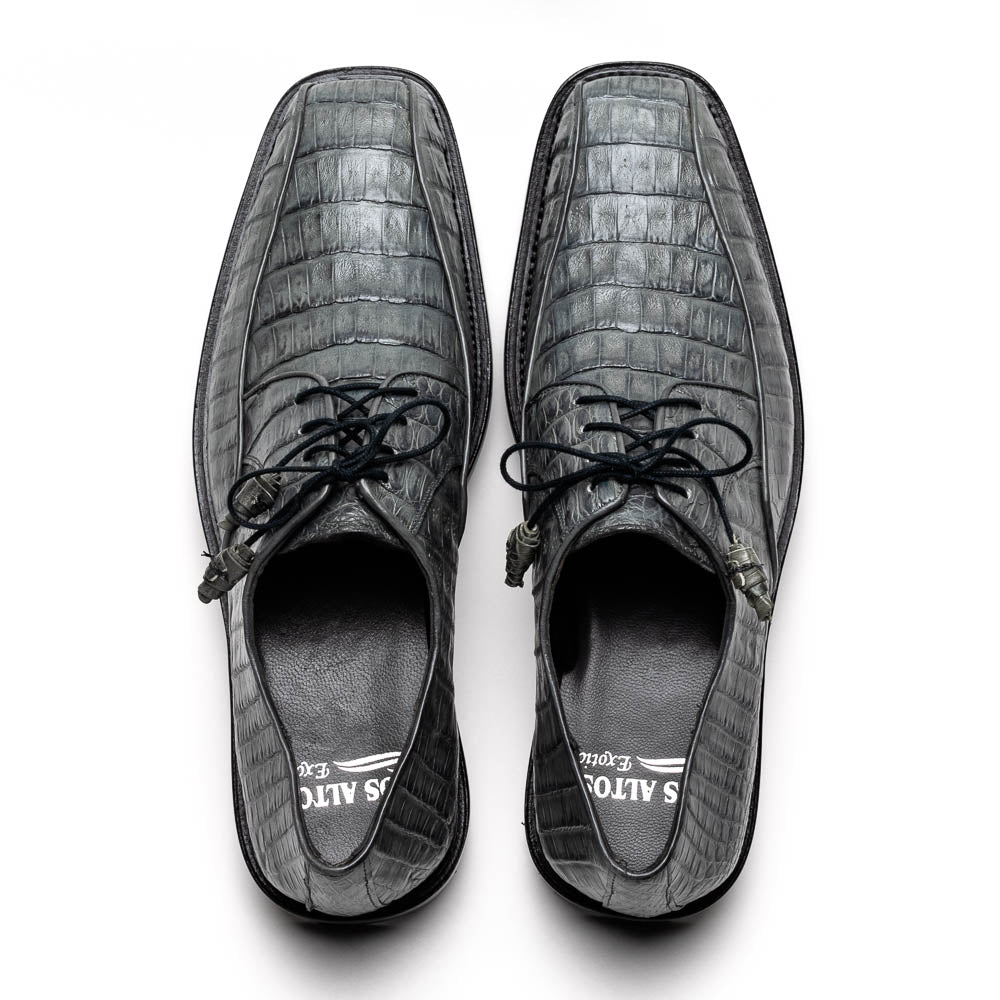 Los Altos Caiman Belly Shoes Gray