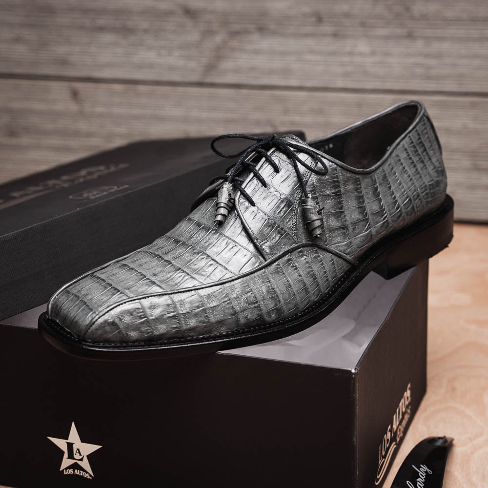 Los Altos Caiman Belly Bicycle Toe Shoes Gray