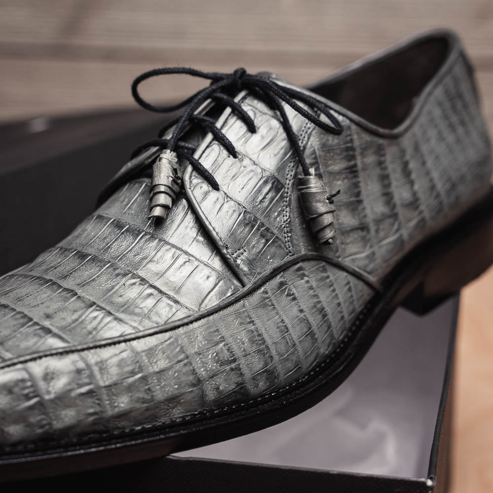 Los Altos Caiman Belly Shoes Gray