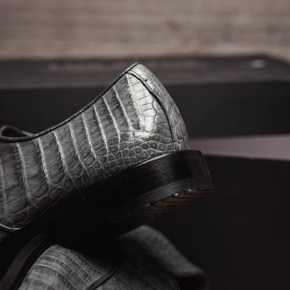 Los Altos Caiman Belly Shoes Gray