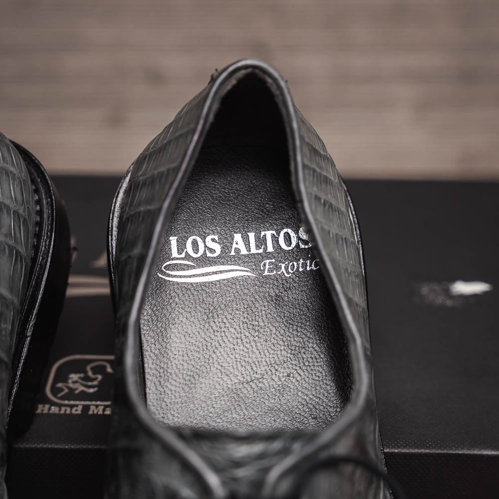 Los Altos Caiman Belly Shoes Gray