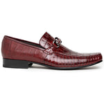 Los Altos Caiman & Lizard Bit Loafers Burgundy