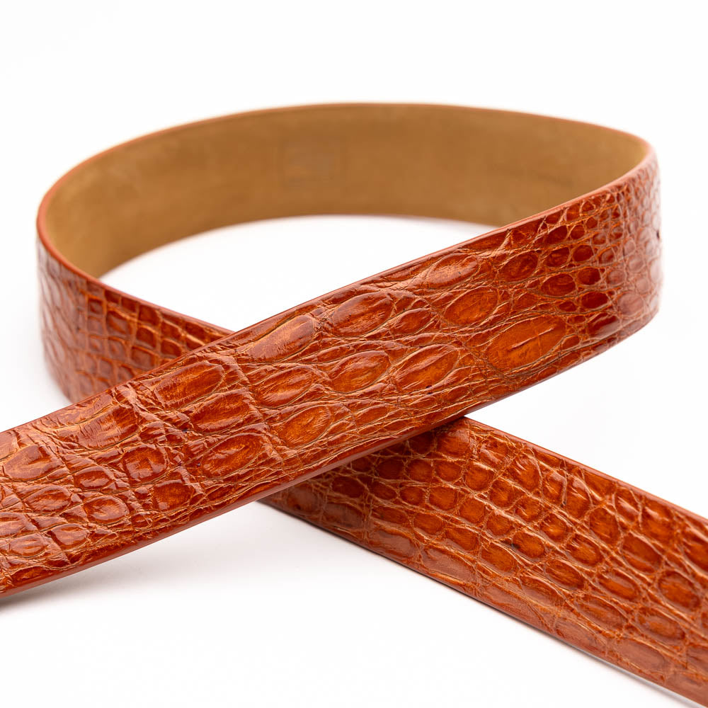 Marco Di Milano Caiman Crocodile Belt Honey