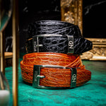 Marco Di Milano Caiman Crocodile Belt Honey