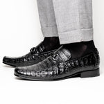 Los Altos Caiman Bit Loafers Black