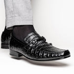 Los Altos Caiman Bit Loafers Black