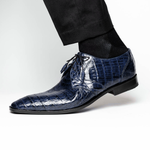 Los Altos Caiman Belly Shoes Navy