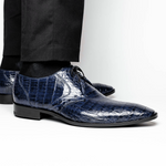 Los Altos Caiman Belly Shoes Navy