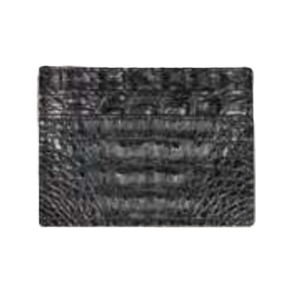 Los Altos Caiman Crocodile Card Holder Black