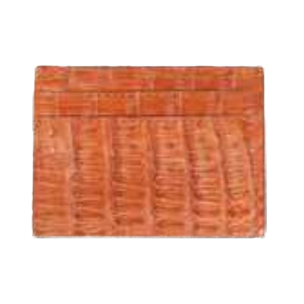Los Altos Caiman Crocodile Card Holder Cognac