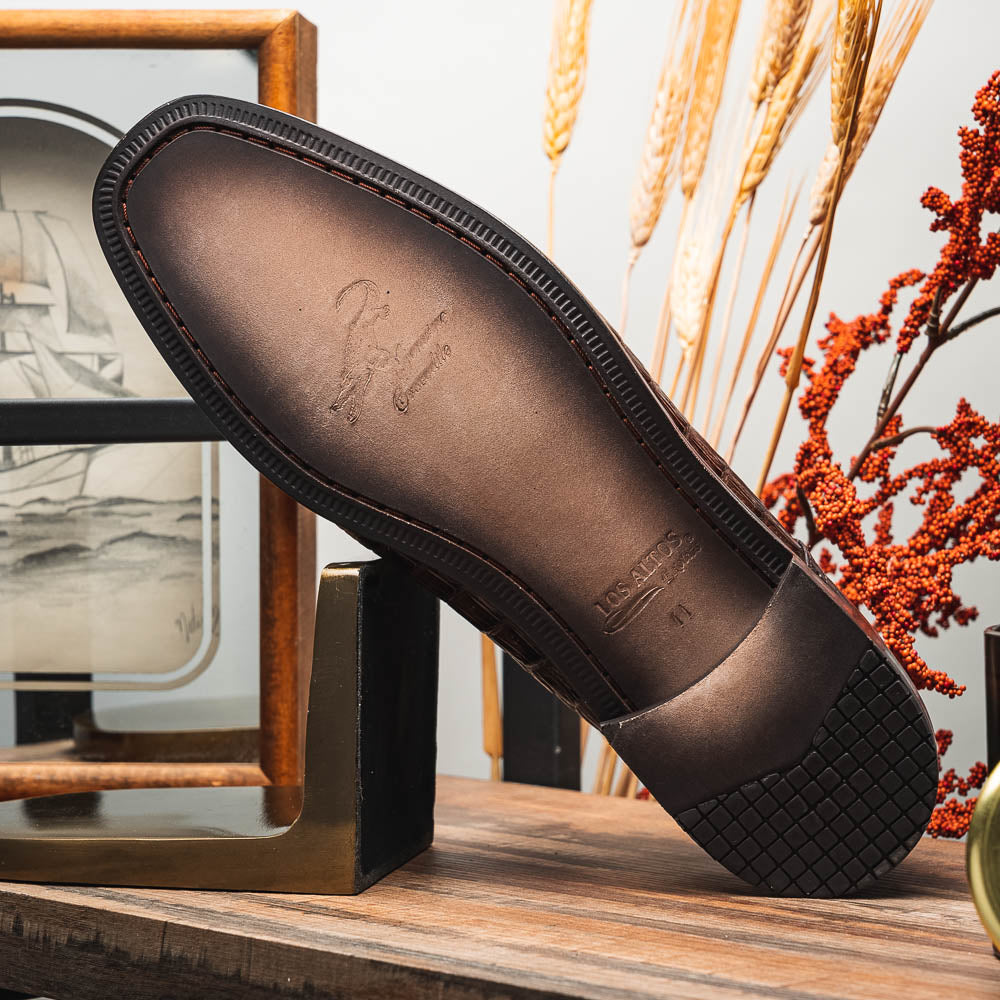 Los Altos Caiman Hornback Shoes Brown
