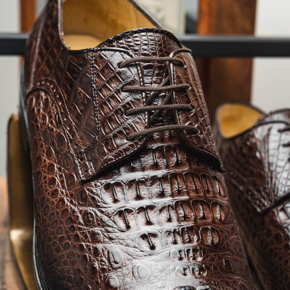Los Altos Caiman Hornback Shoes Brown