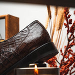 Los Altos Caiman Hornback Shoes Brown