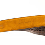 Marco Di Milano Caiman Crocodile Flank Belt Dark Brown