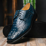 Los Altos Caiman Hornback Shoes Navy