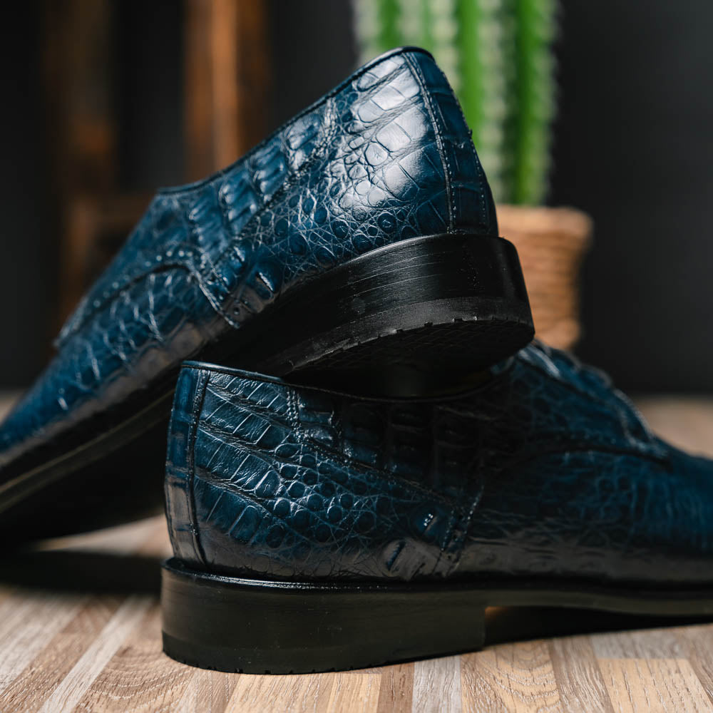 Los Altos Caiman Hornback Shoes Navy