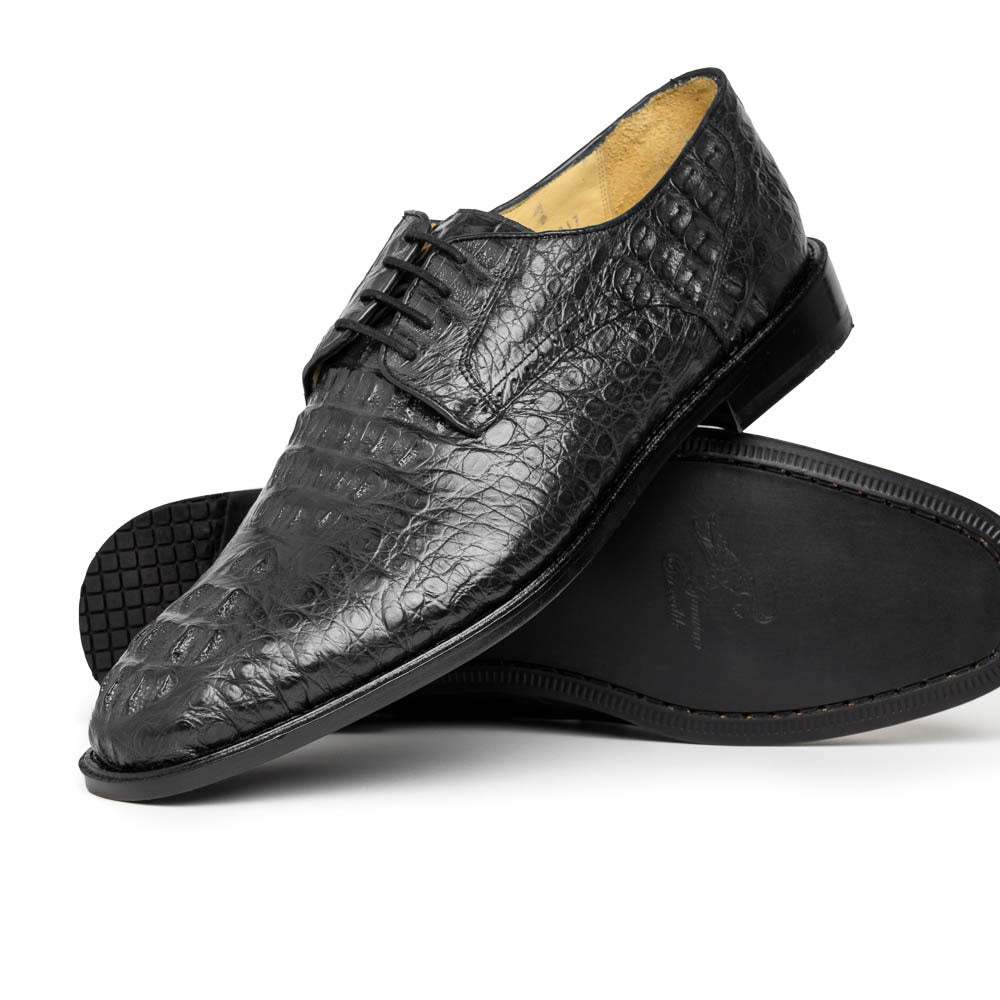 Los Altos Caiman Hornback Shoes Black