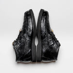 Los Altos Caiman Belly & Ostrich Casual Shoes Black