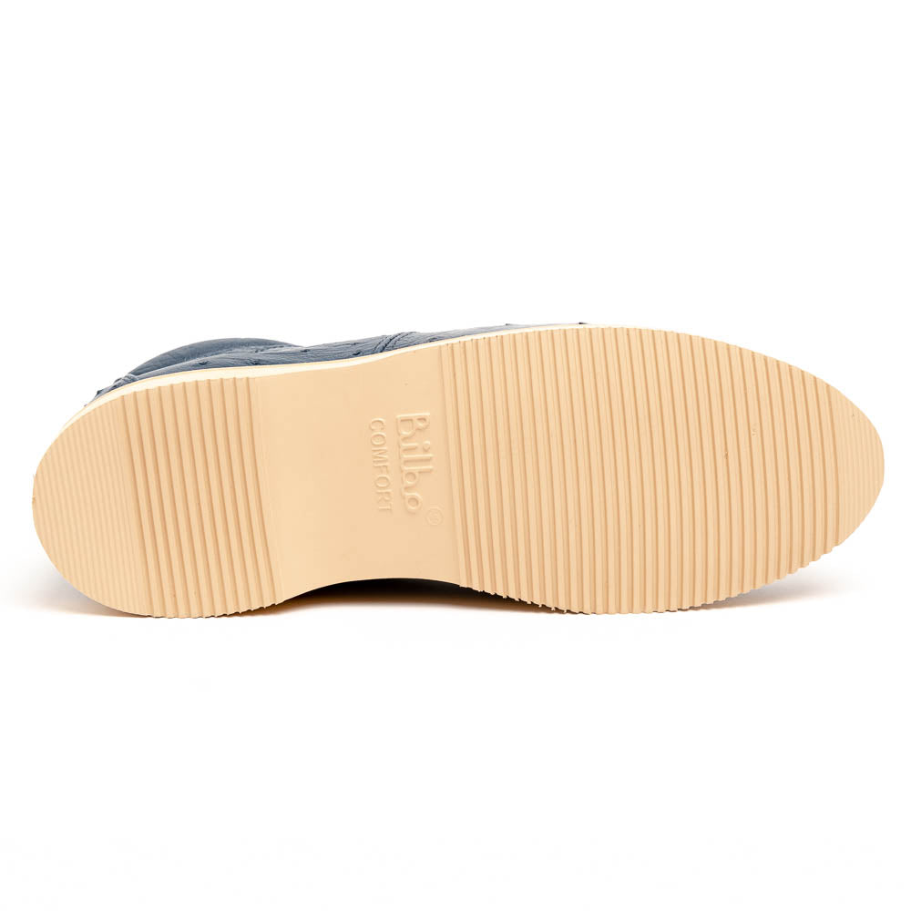 Los Altos Caiman & Ostrich Shoes Blue Jean