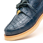 Los Altos Caiman & Ostrich Casual Shoes Blue Jean