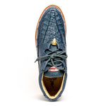 Los Altos Caiman & Ostrich Shoes Blue Jean