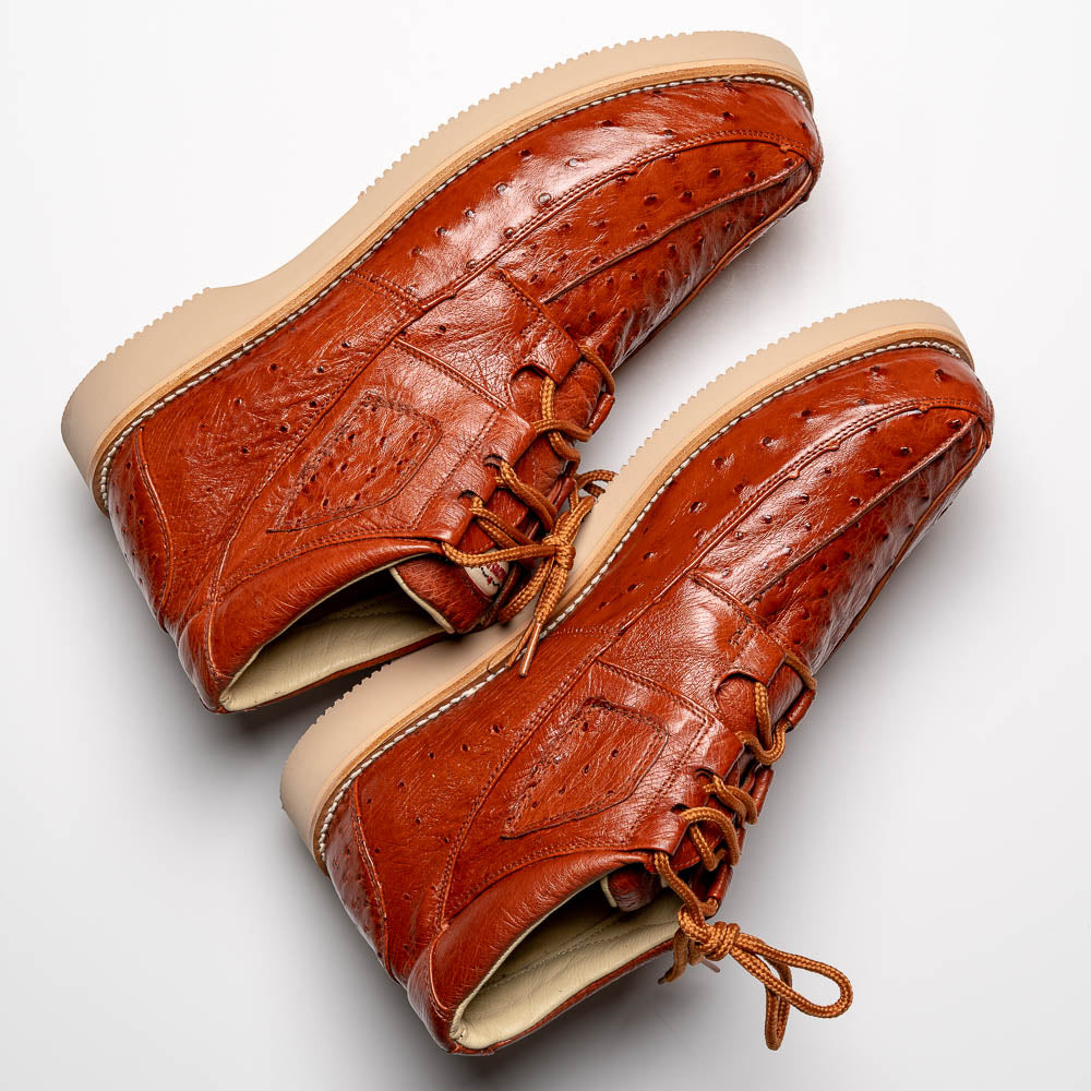 Los Altos Ostrich Casual Shoes Cognac