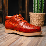 Los Altos Ostrich Casual Shoes Cognac