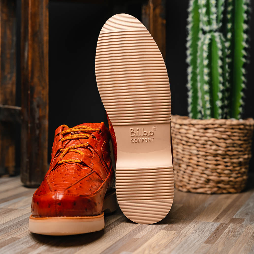Los Altos Ostrich Casual Shoes Cognac