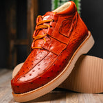 Los Altos Ostrich Casual Shoes Cognac