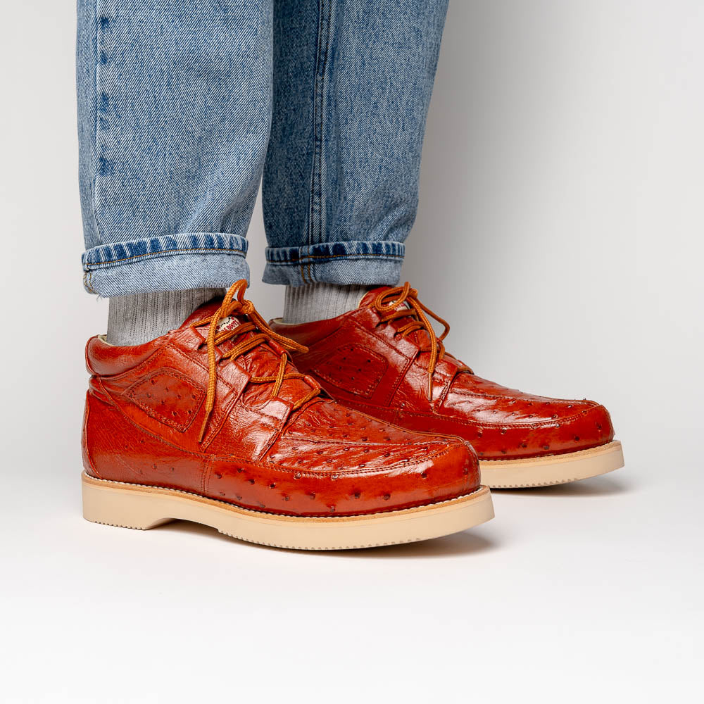 Los Altos Ostrich Casual Shoes Cognac