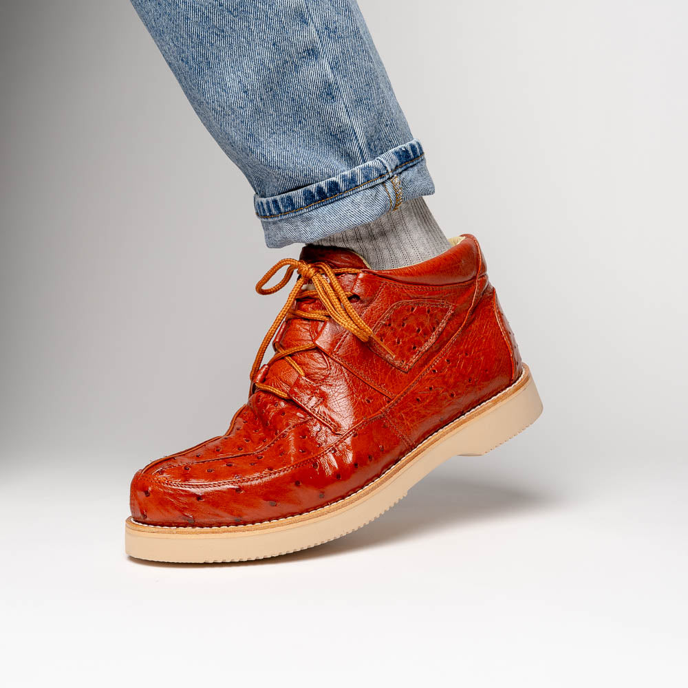 Los Altos Ostrich Casual Shoes Cognac