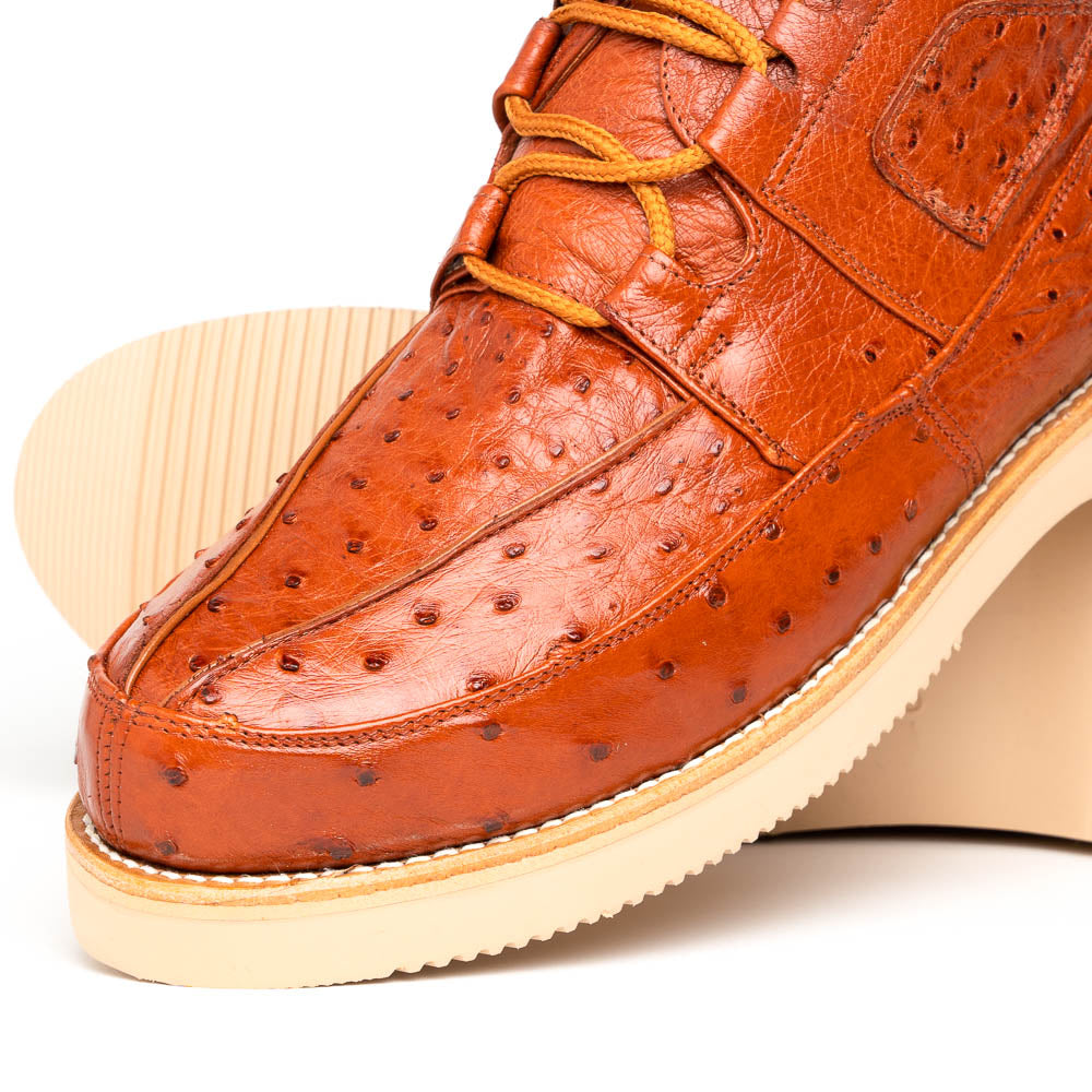Los Altos Ostrich Casual Shoes Cognac
