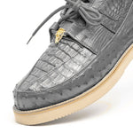 Los Altos Caiman & Ostrich Casual Shoes Gray
